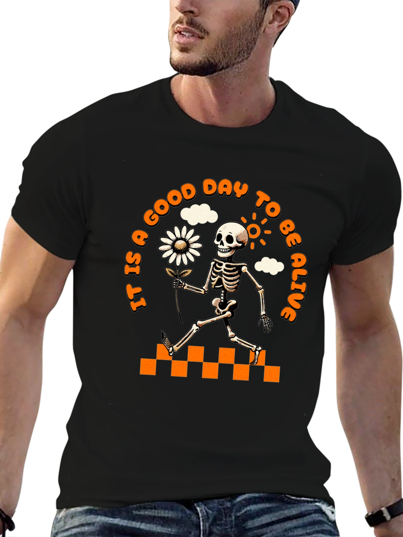 Good Day to Be Alive Skeleton Graphic Tee