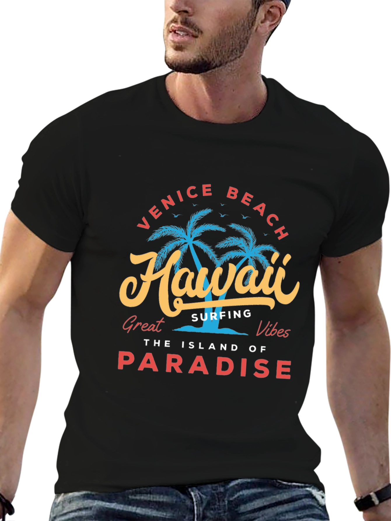 Venice Beach Hawaii Paradise Graphic T-Shirt