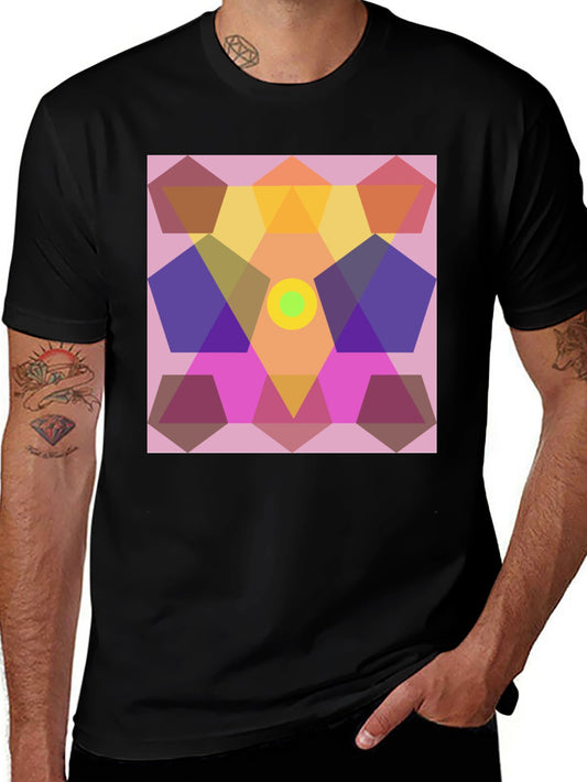 Geometric Pattern T-Shirt - Abstract Design