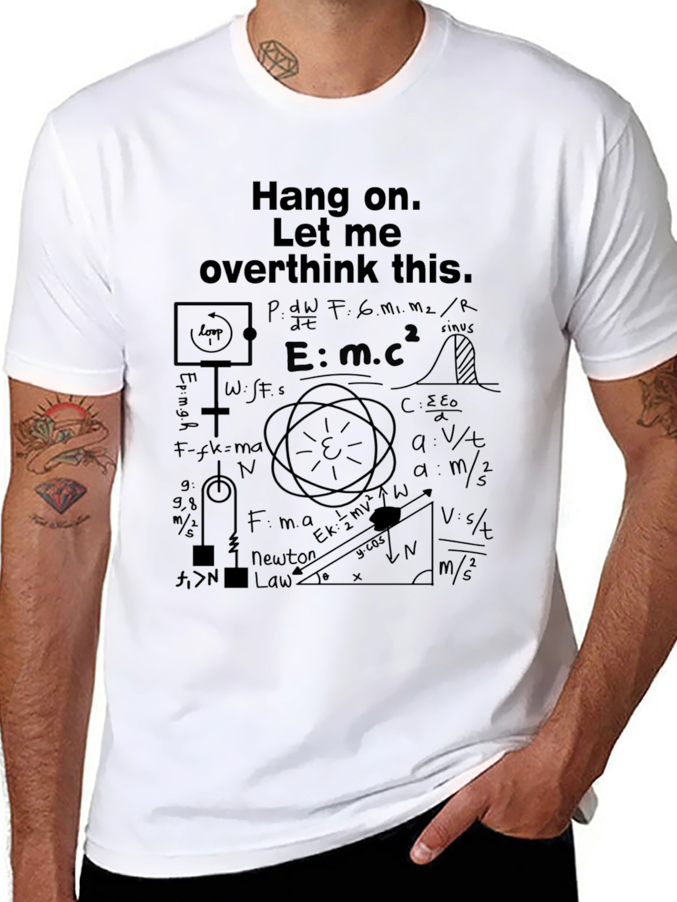 Hang On Overthink This Equations Graphic Tee