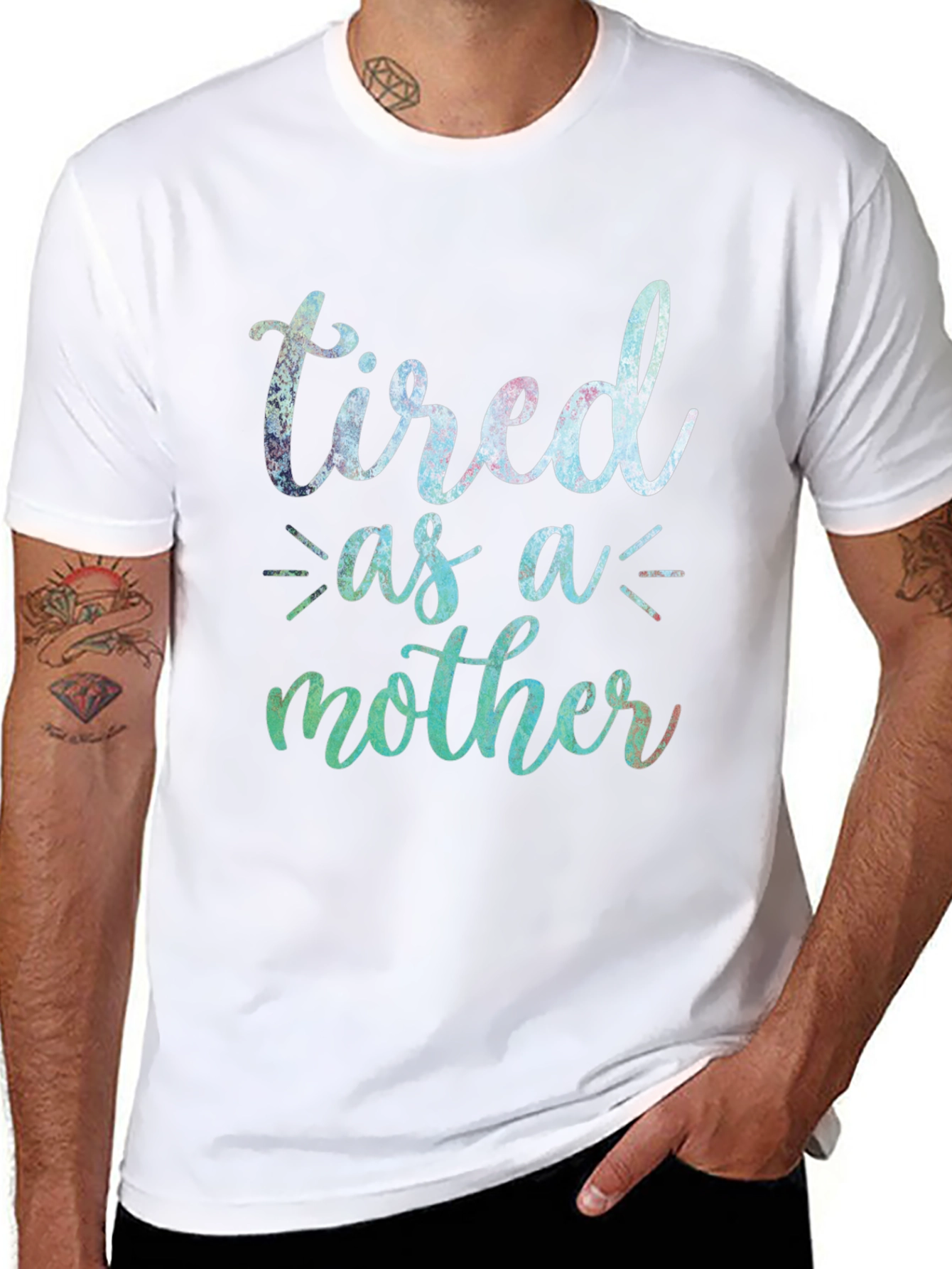 Tired as a Mother T-Shirt - Cute Mom Tee