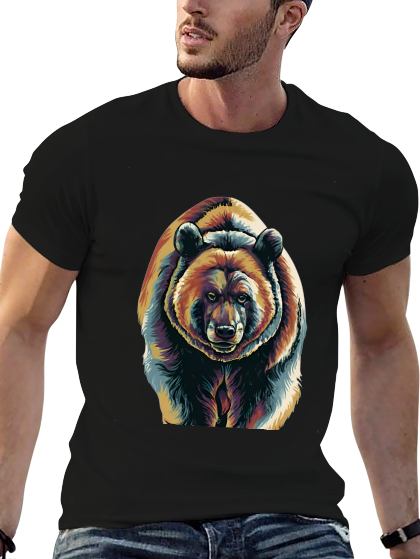 Cool Bear Graphic Tee - Unisex Black T-Shirt