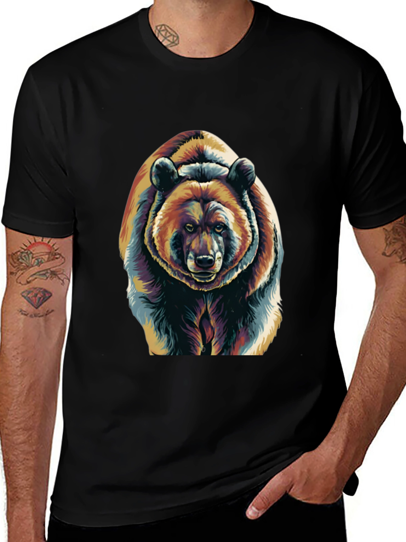Cool Bear Graphic Tee - Unisex Black T-Shirt