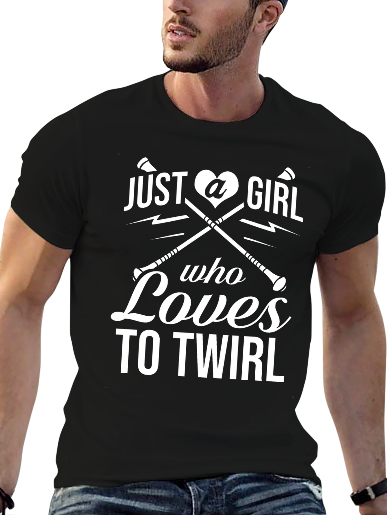 Just a Girl Who Loves to Twirl Black T-Shirt