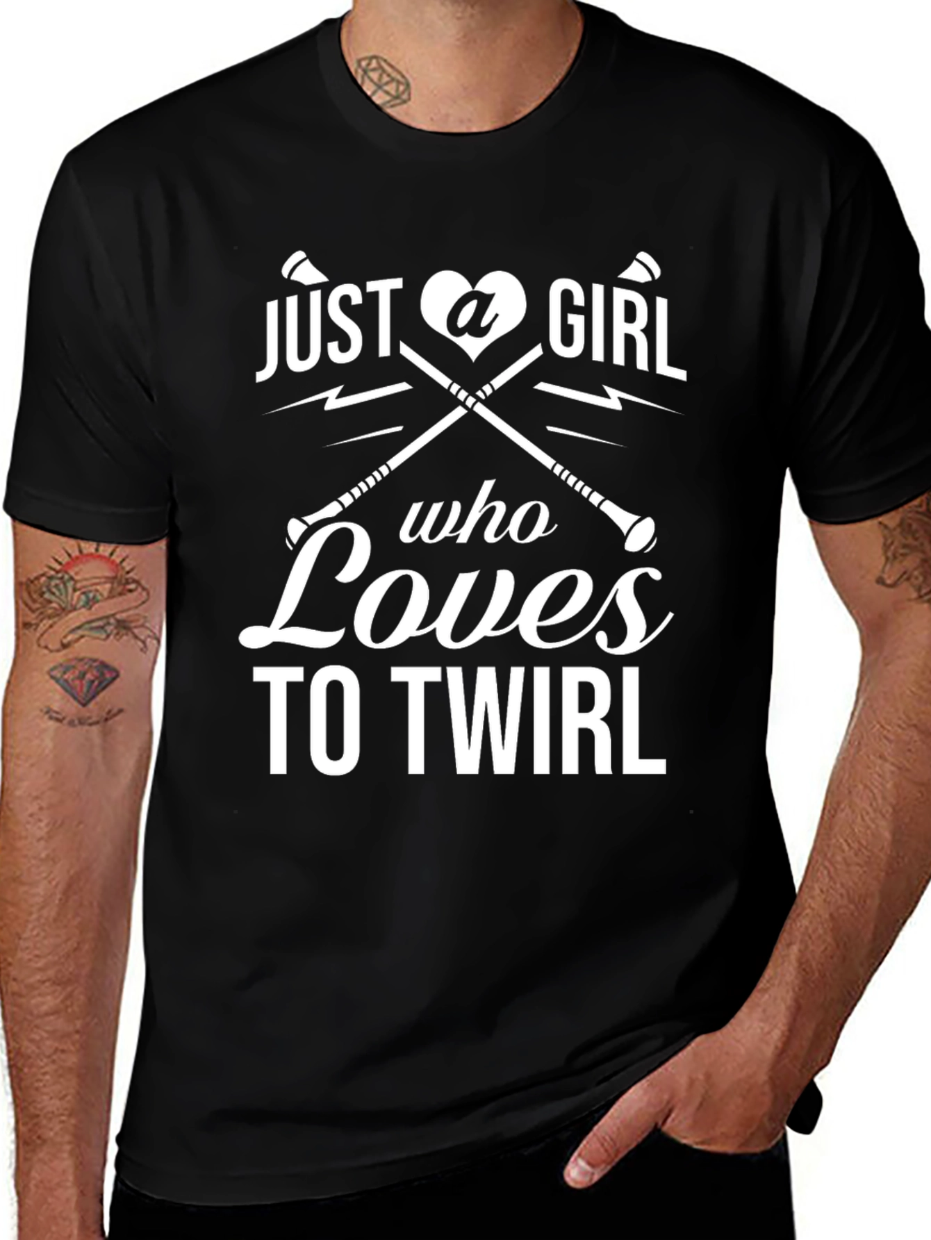 Just a Girl Who Loves to Twirl Black T-Shirt