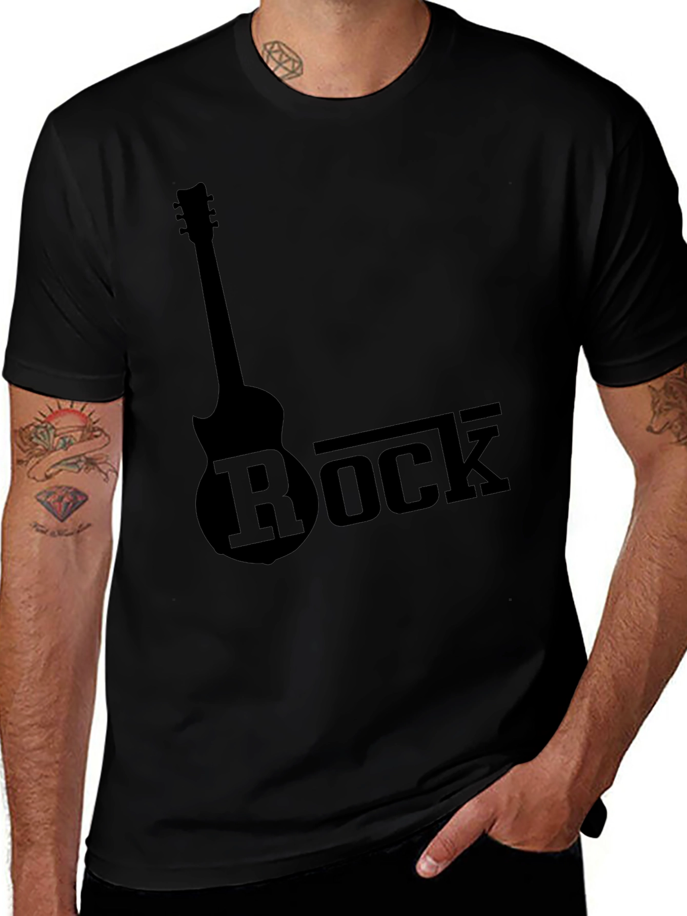 Rock Guitar Black T-Shirt