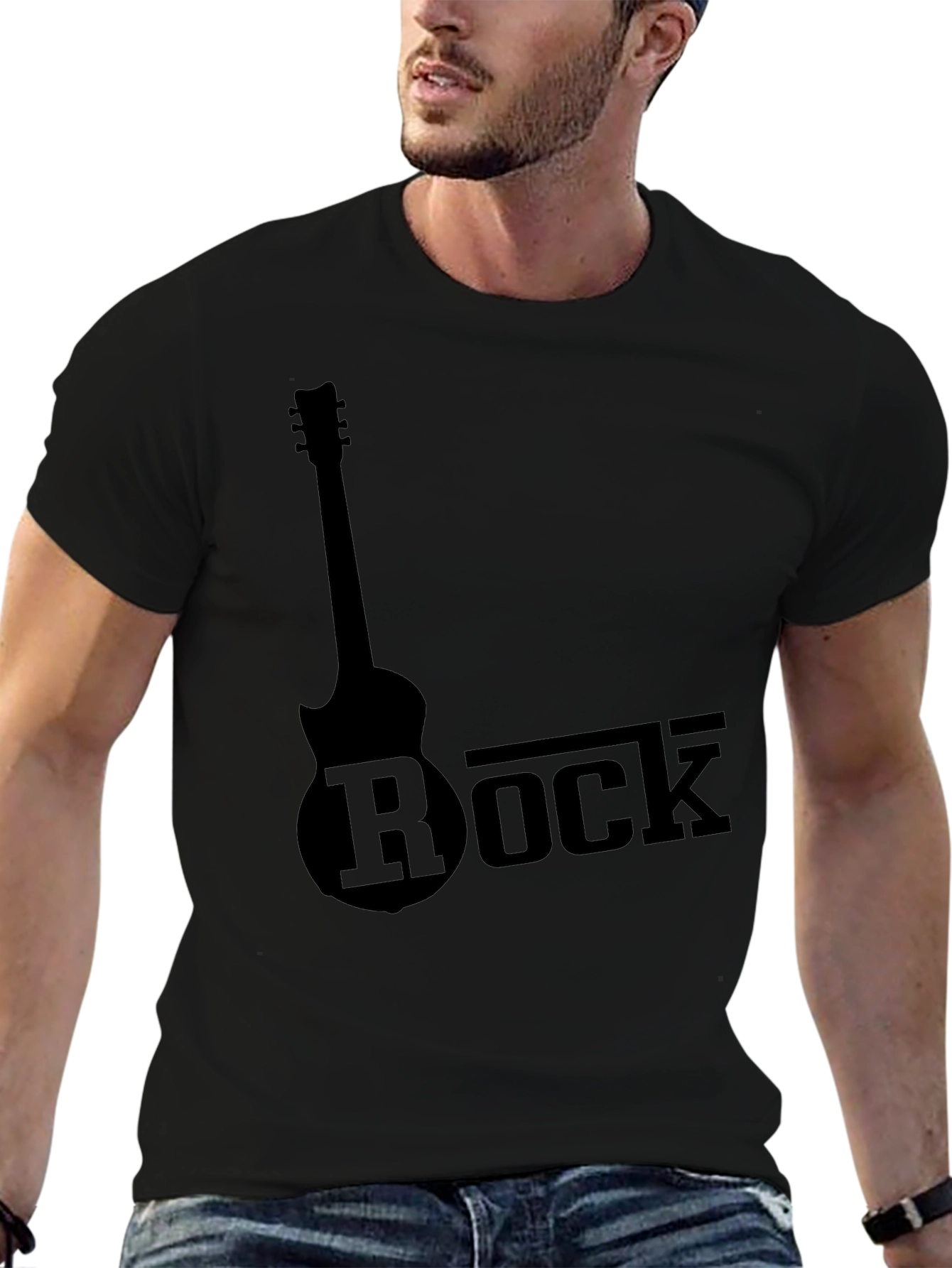 Rock Guitar Black T-Shirt