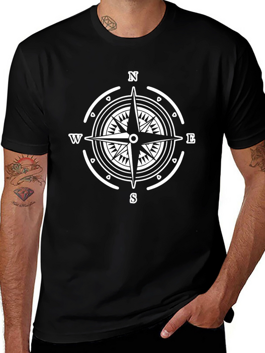 Compass Rose Graphic Tee - Stylish Nautical Design