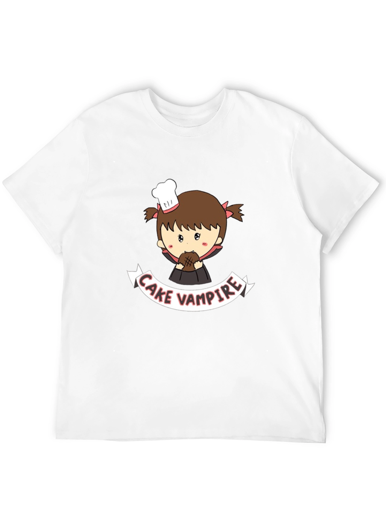 Cake Vampire Graphic T-Shirt - Cute Cartoon Design