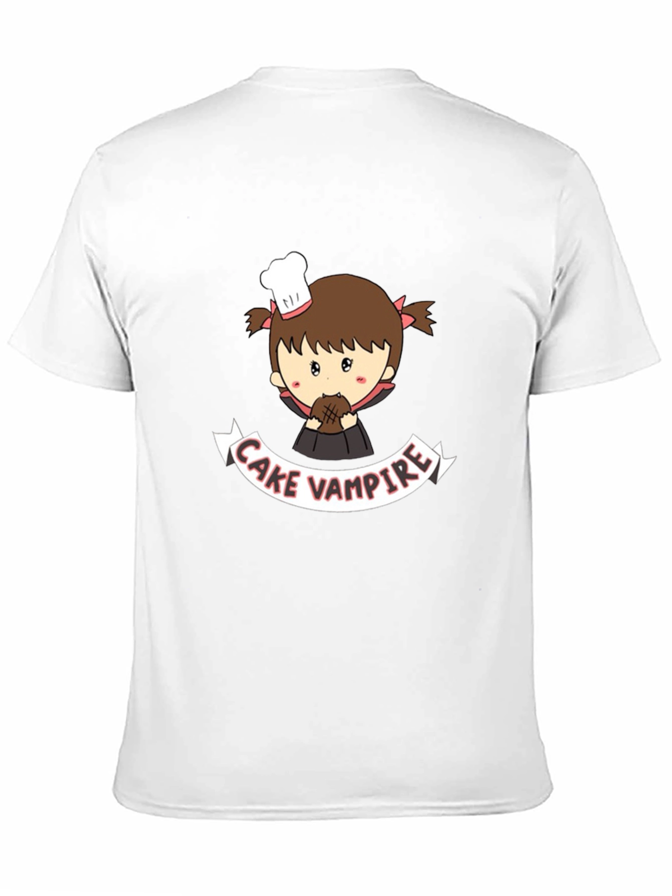 Cake Vampire Graphic T-Shirt - Cute Cartoon Design