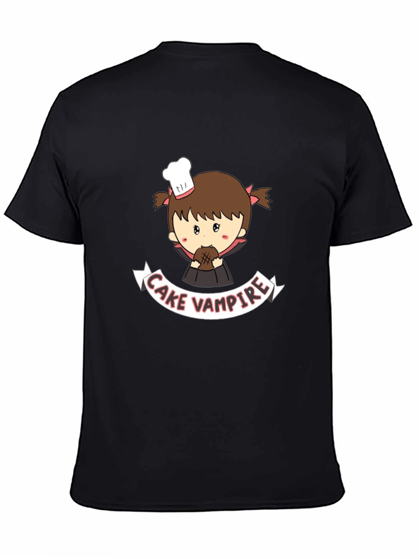 Cake Vampire Graphic T-Shirt - Cute Cartoon Design