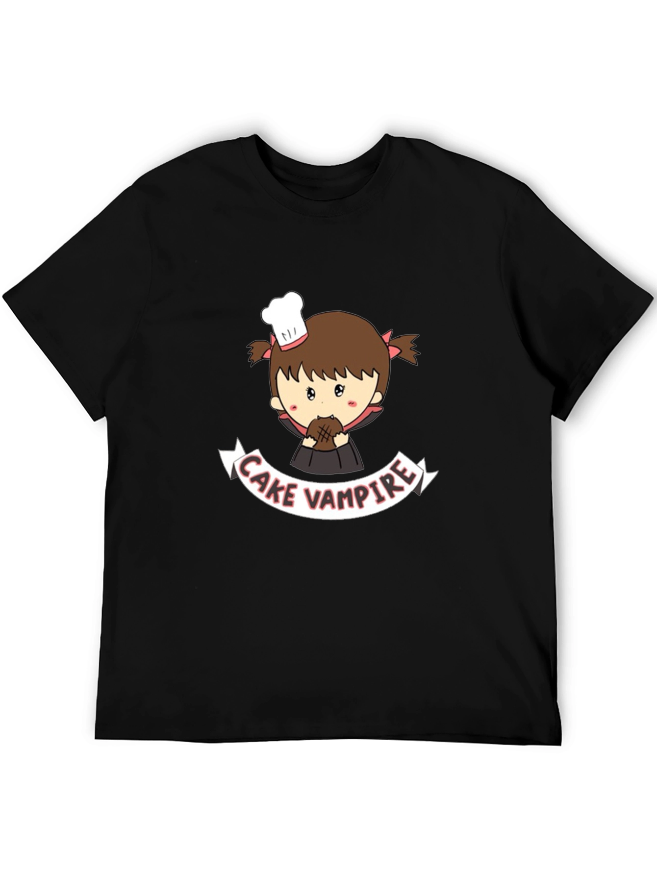 Cake Vampire Graphic T-Shirt - Cute Cartoon Design
