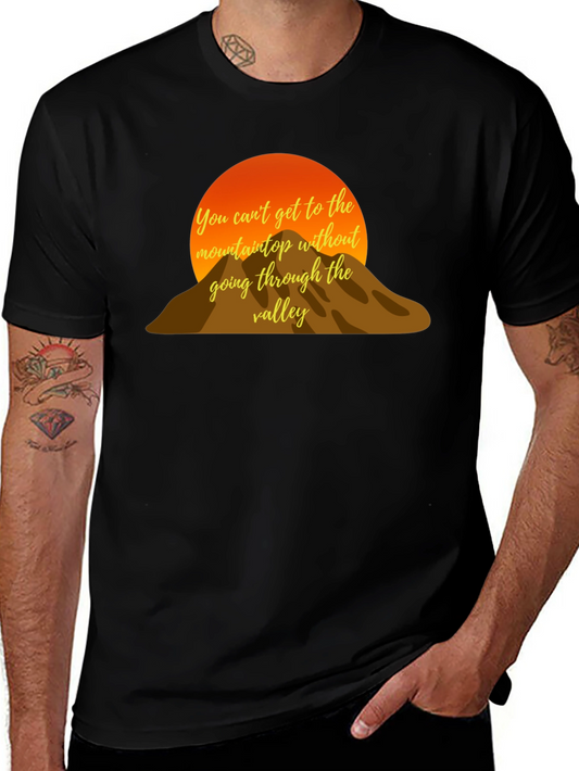 Motivational Mountain Sunset Graphic T-Shirt