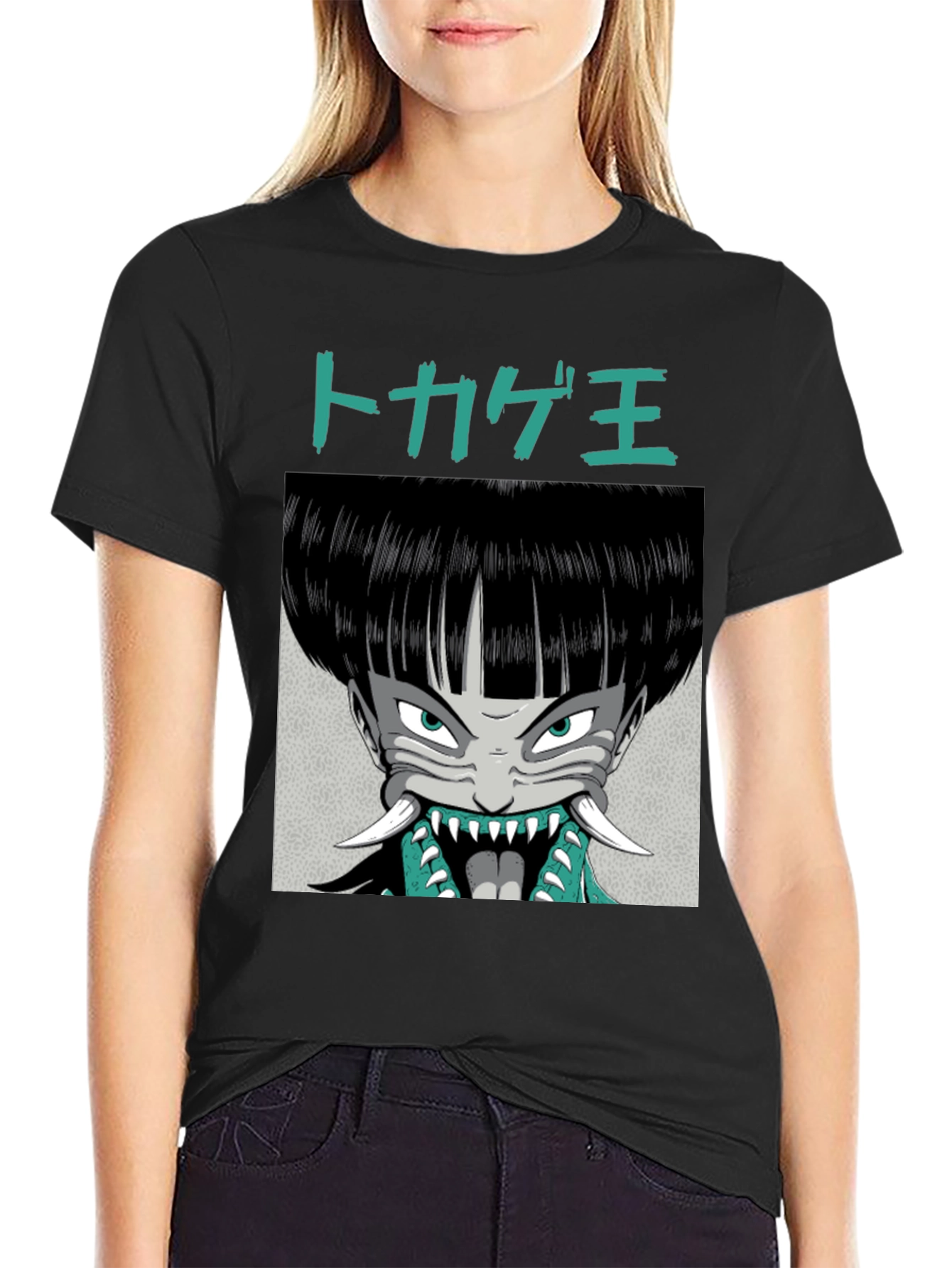 Anime Graphic T-Shirt - Japanese Demon Design