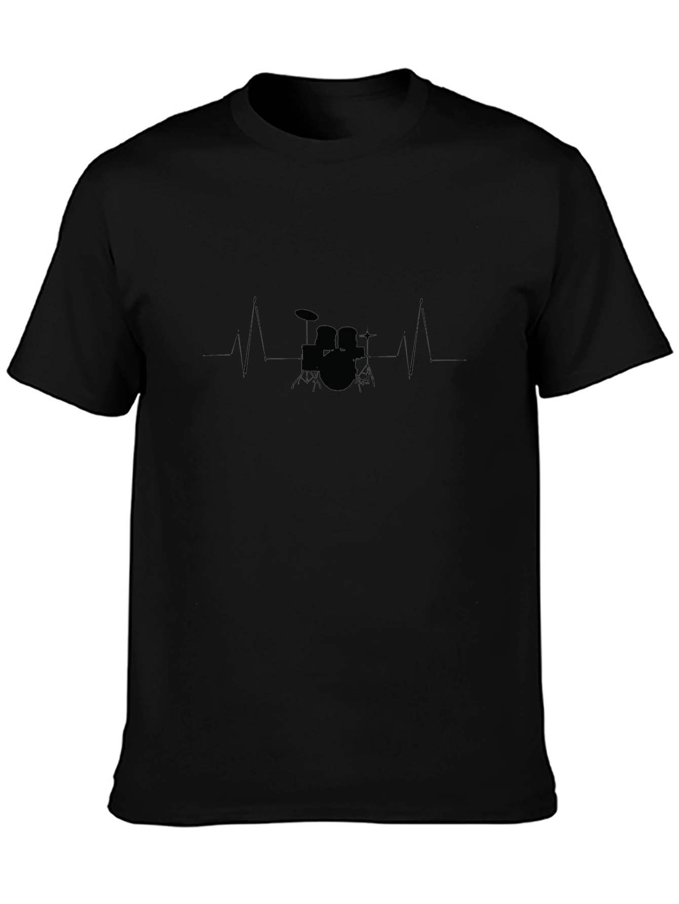 Drum Beat Tee - Black Cotton