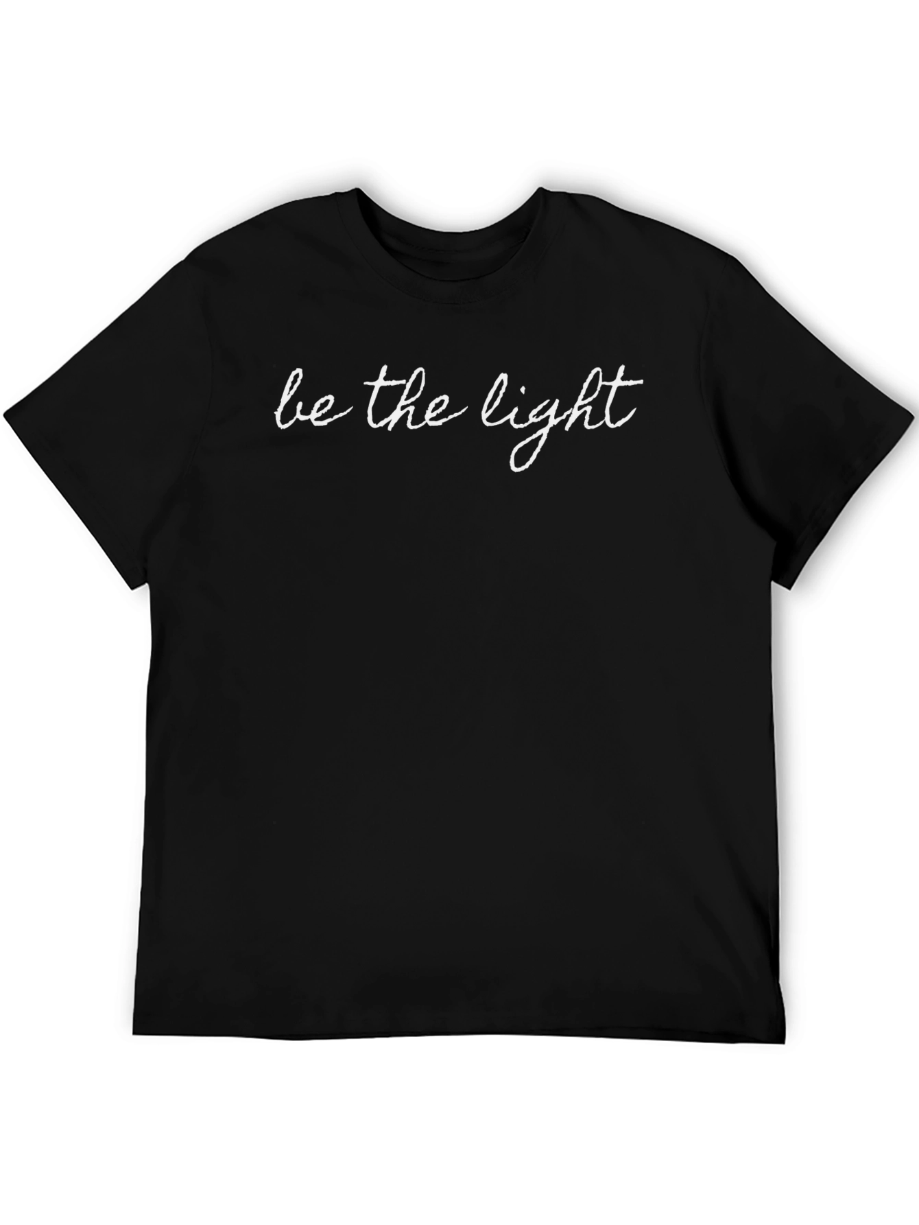 Be the Light Black Tee - Inspirational Graphic T-Shirt