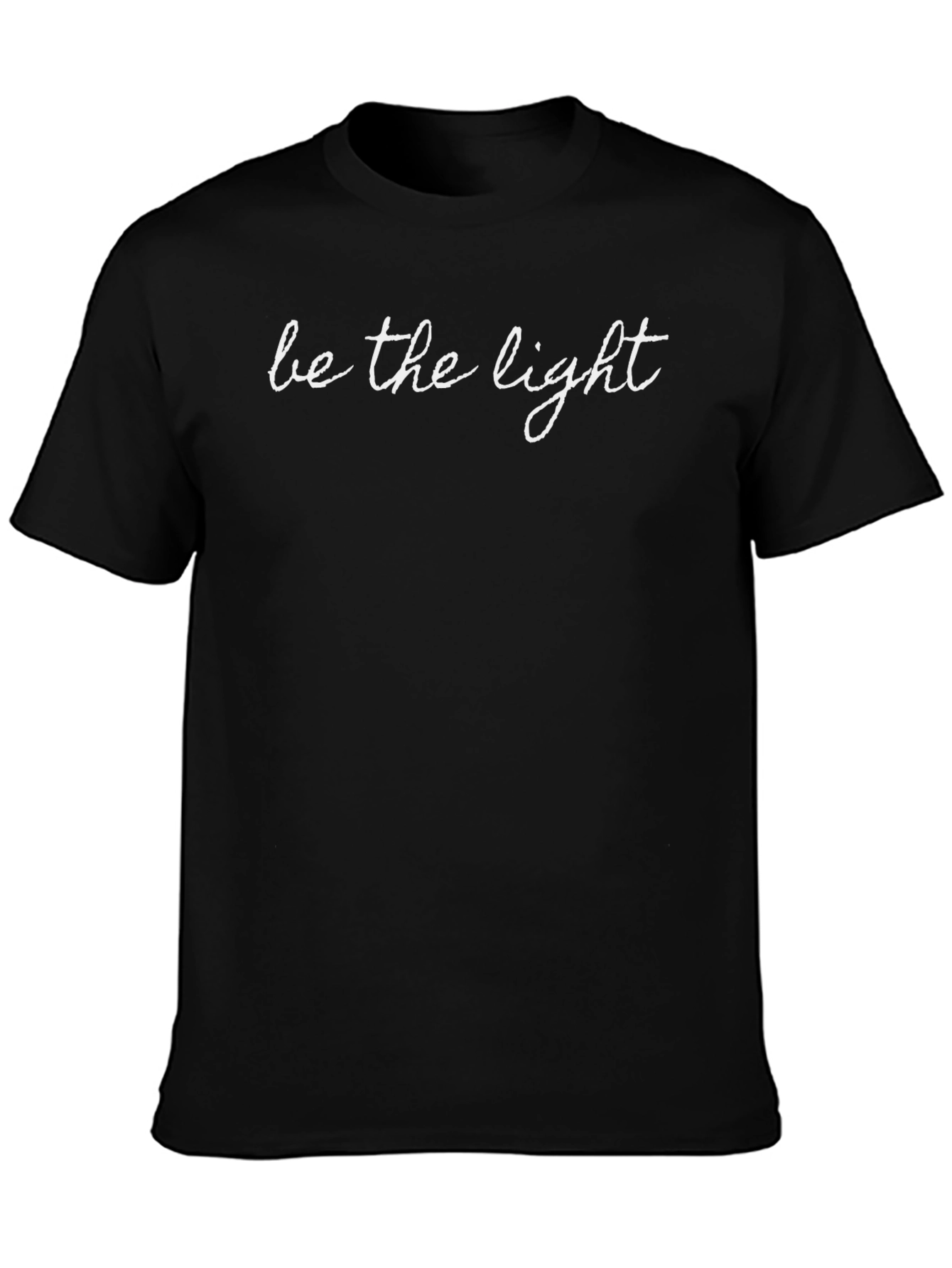 Be the Light Black Tee - Inspirational Graphic T-Shirt
