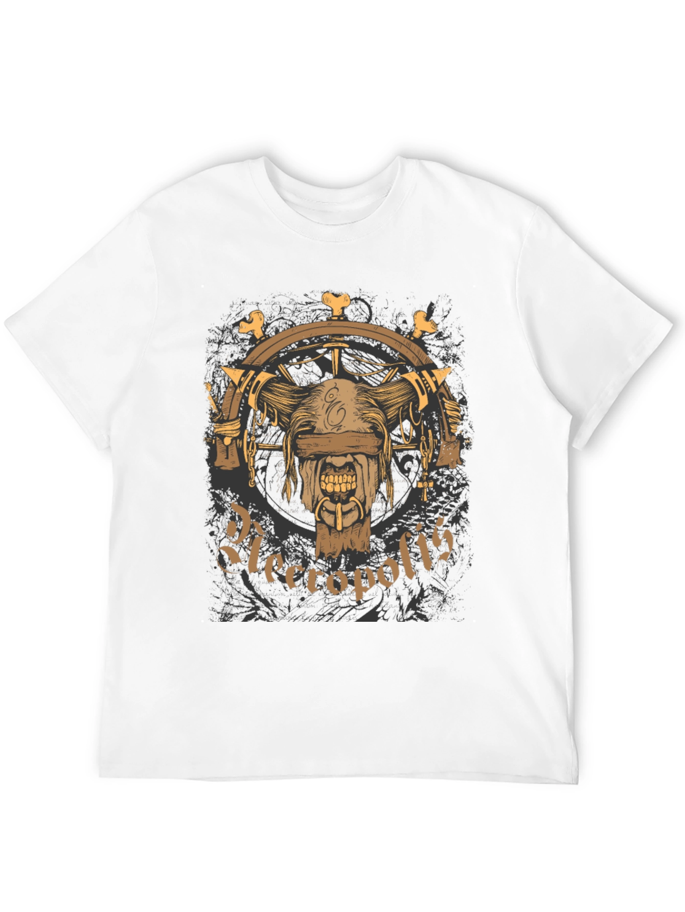 Necropolis Graphic Print Black T-Shirt