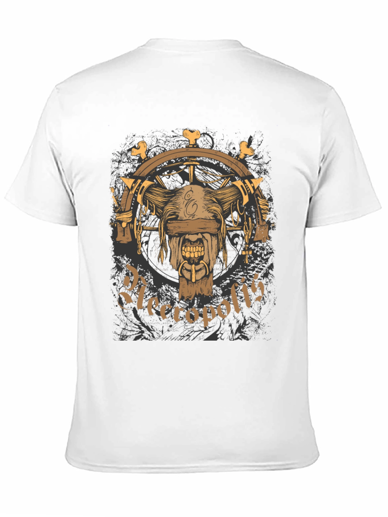 Necropolis Graphic Print Black T-Shirt