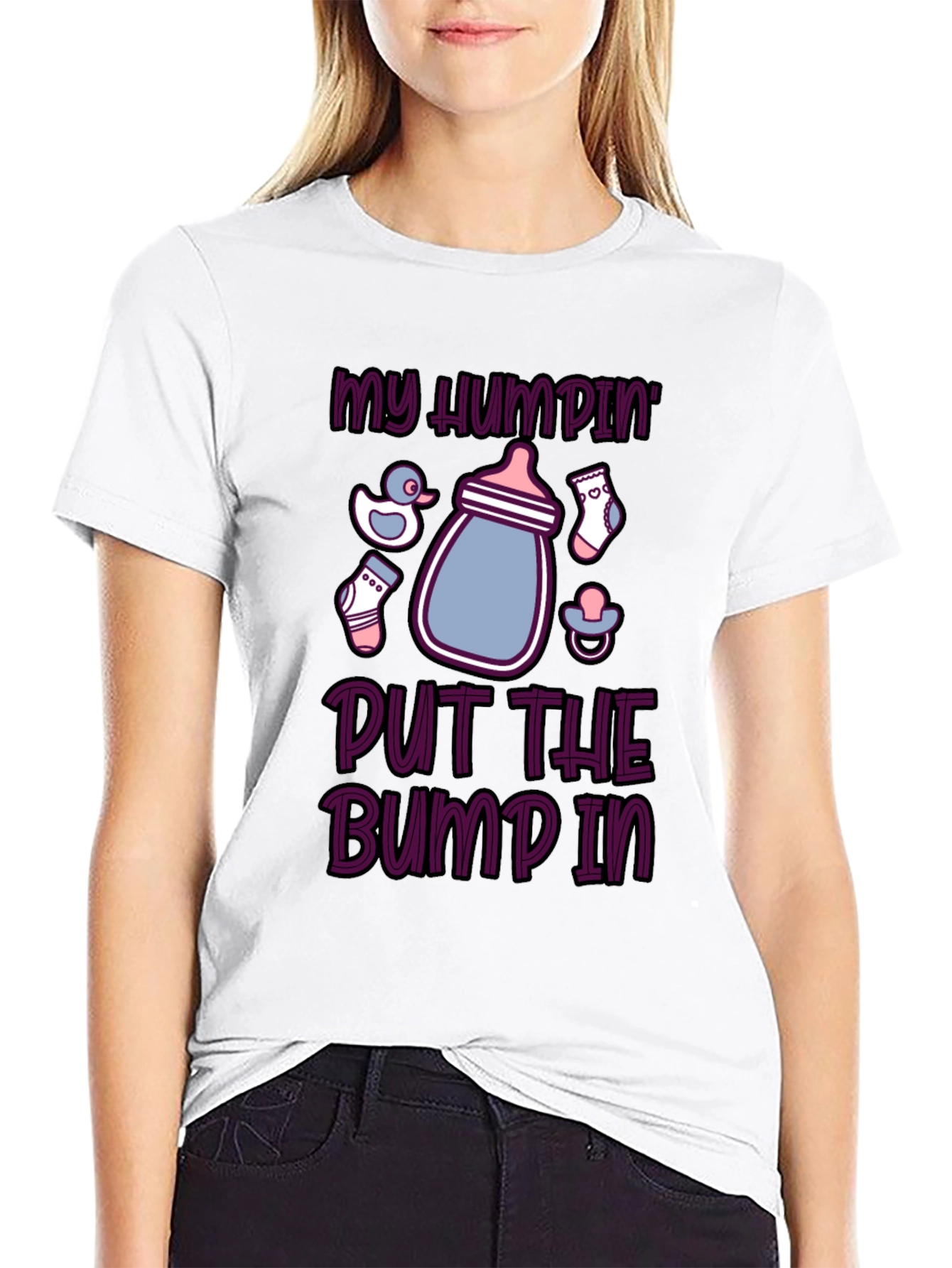 My Humpin Put the Bump In Funny Maternity T-Shirt