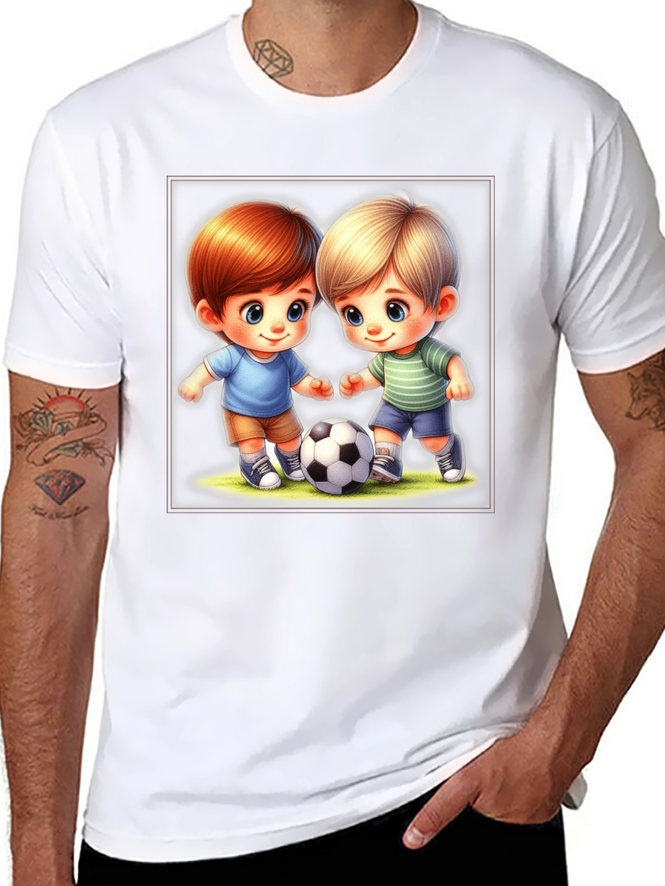 Cartoon Boys Soccer T-Shirt