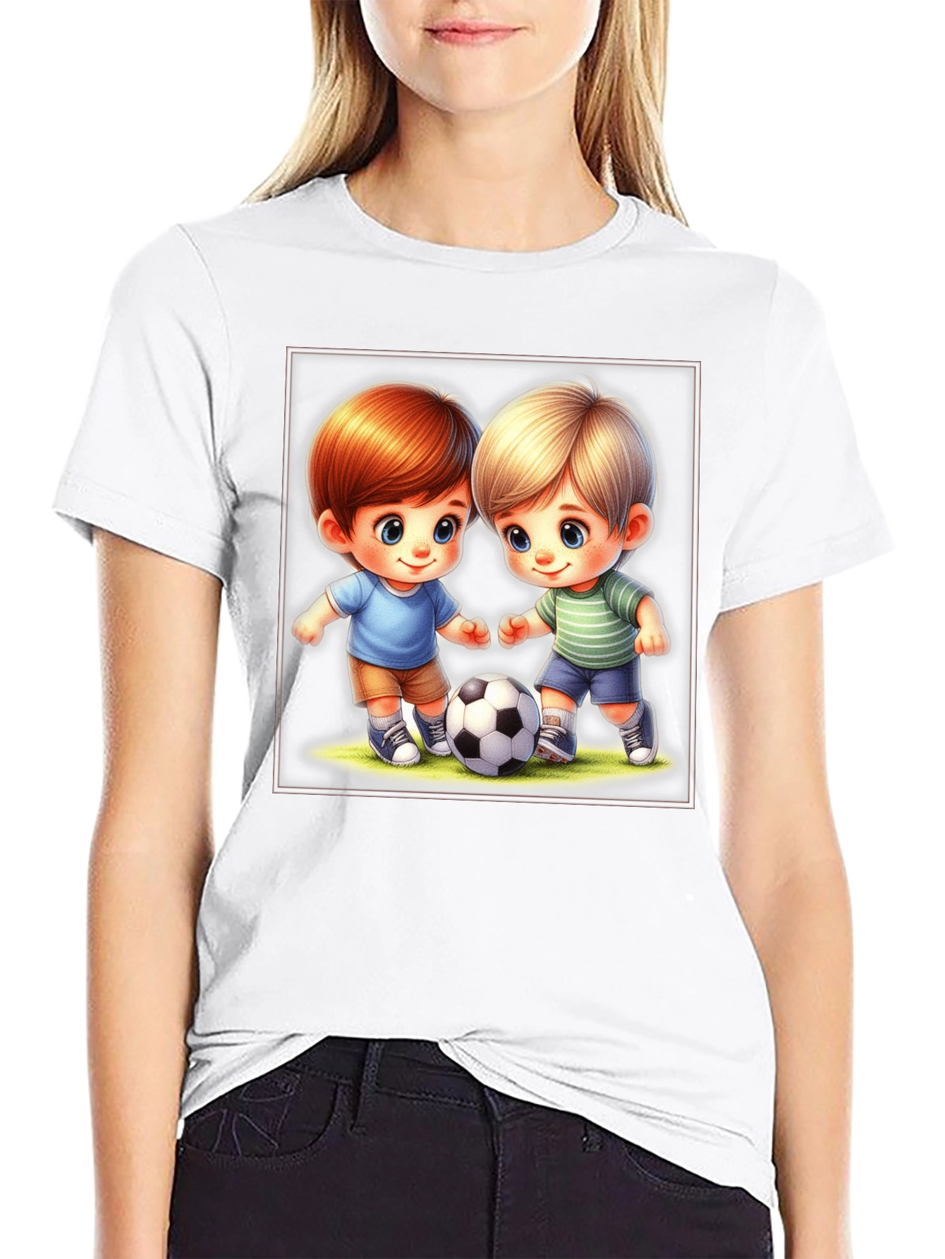 Cartoon Boys Soccer T-Shirt