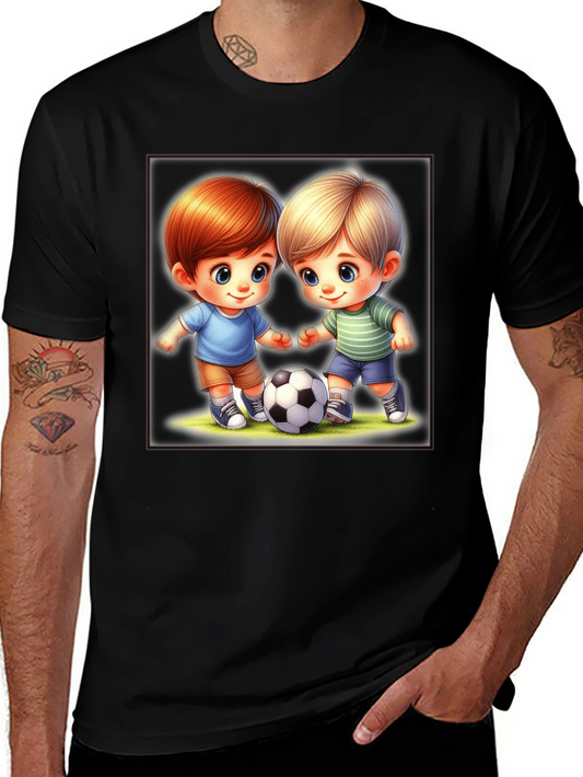 Cartoon Boys Soccer T-Shirt