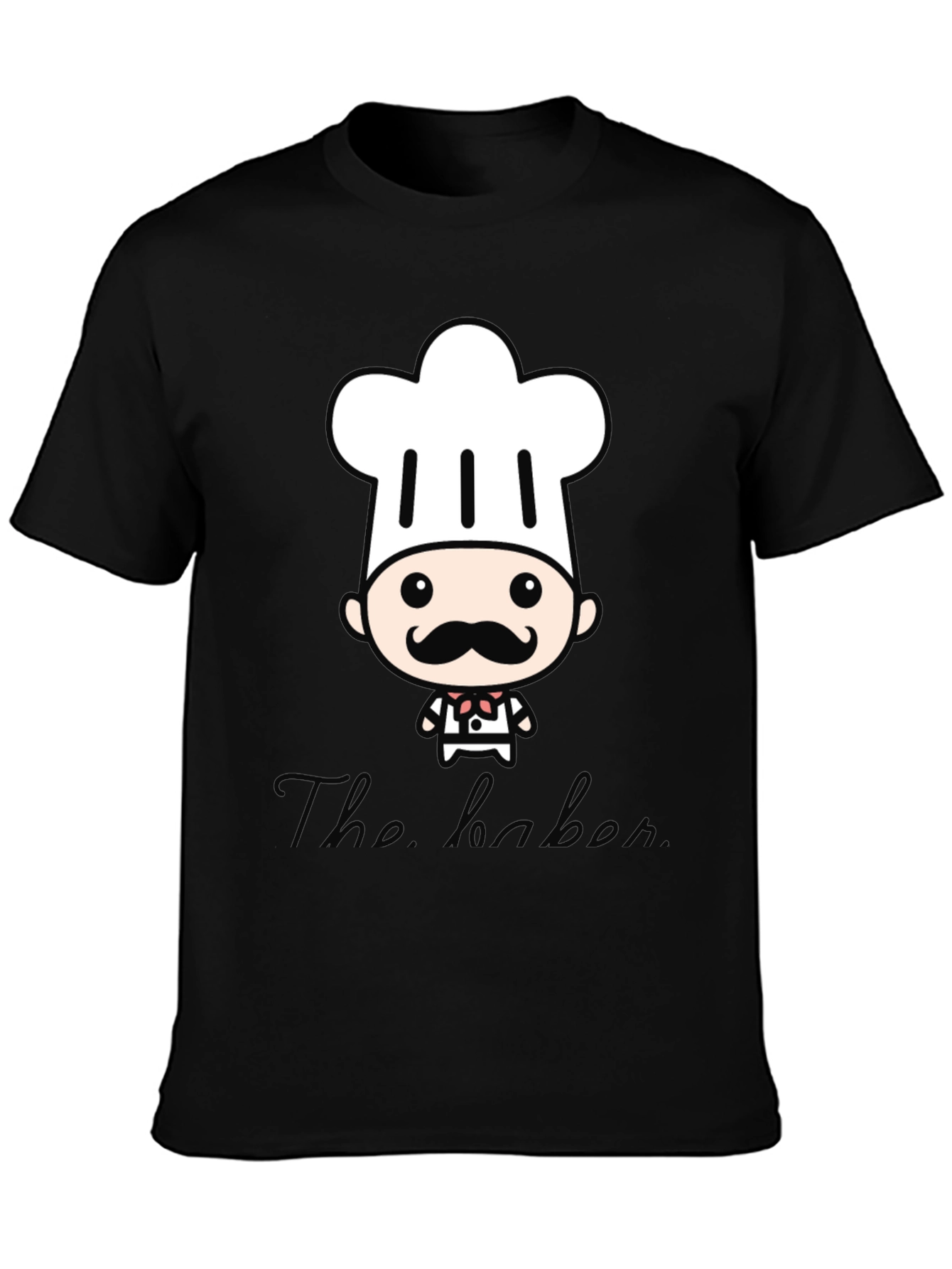 Chef Cartoon Black T-Shirt