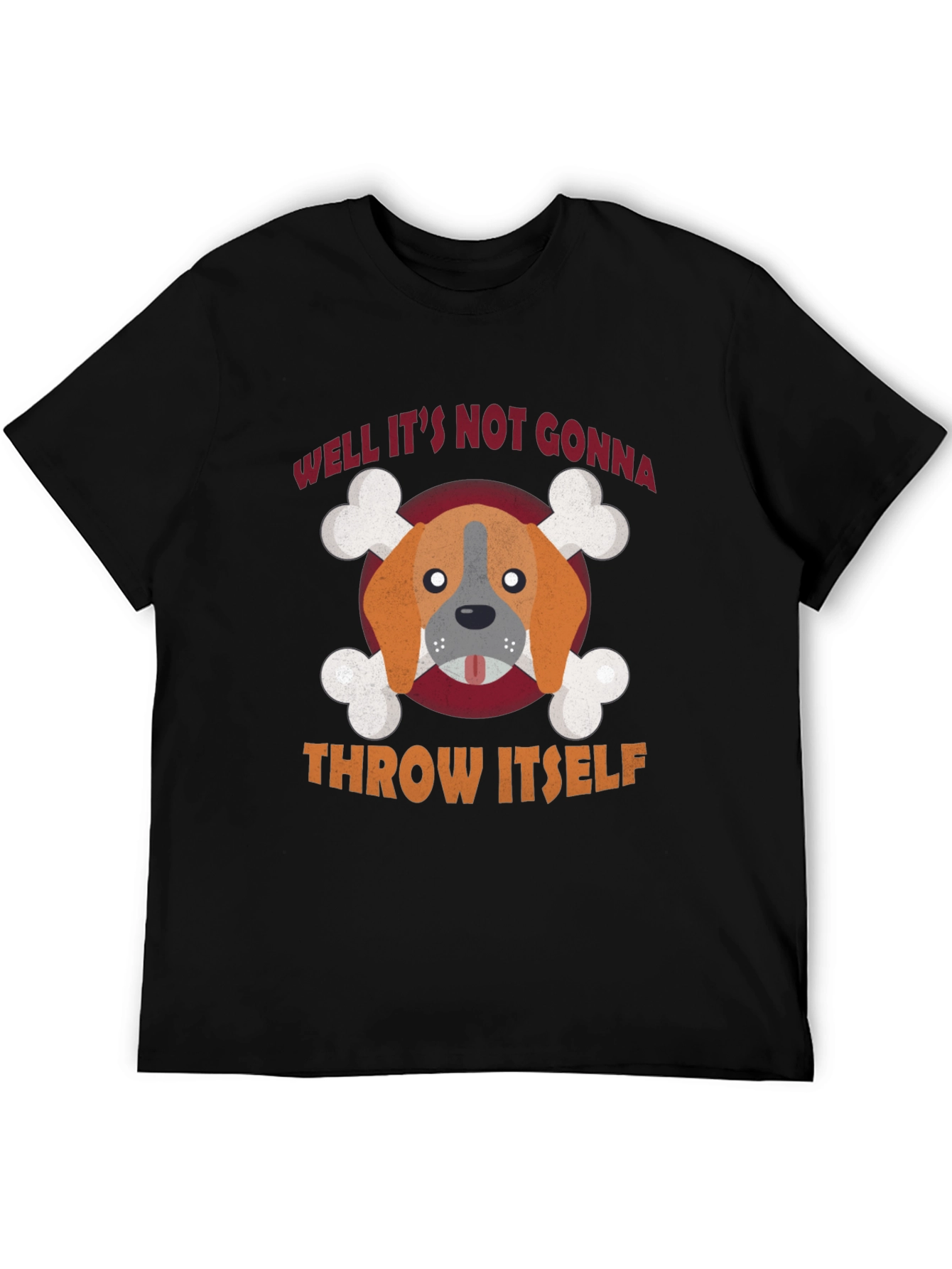 Dog Bone Graphic T-Shirt Funny Slogan Tee