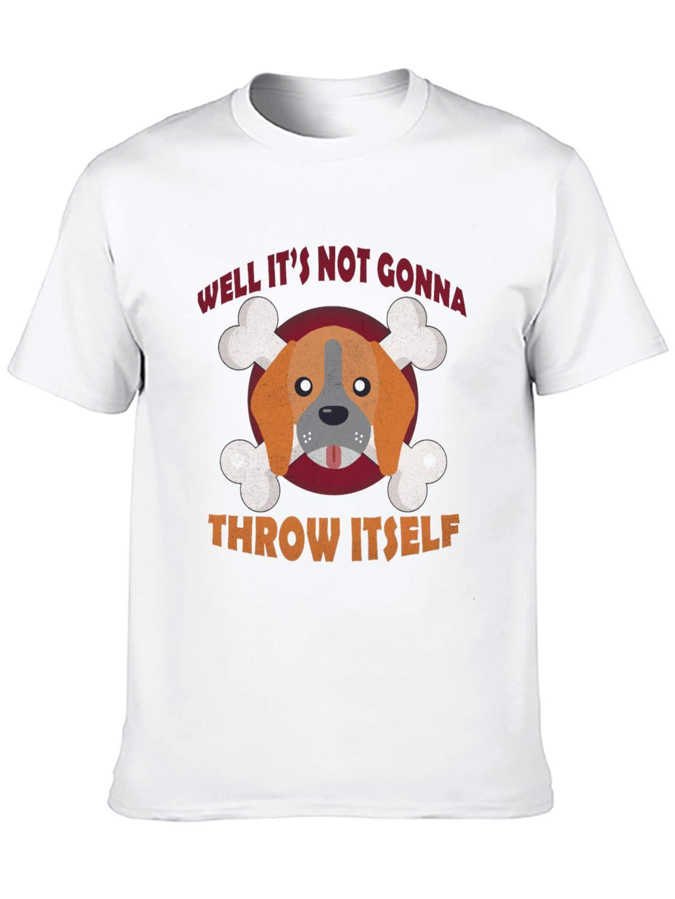 Dog Bone Graphic T-Shirt Funny Slogan Tee