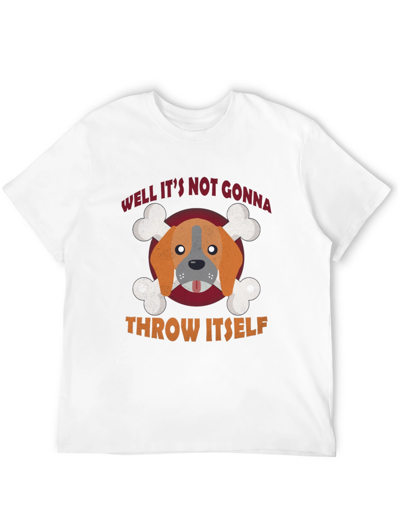 Dog Bone Graphic T-Shirt Funny Slogan Tee