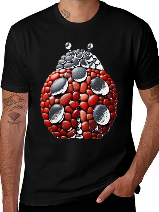 Ladybug Stone Art Graphic Tee