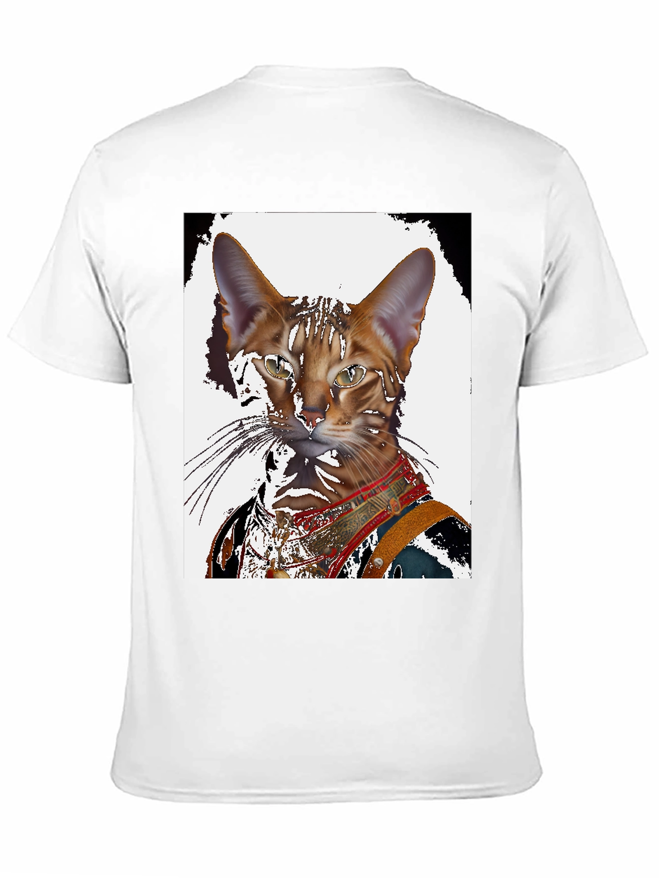 Royal Cat Portrait Black T-Shirt