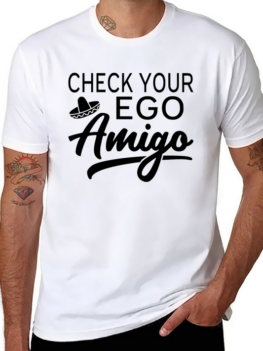 Check Your Ego Amigo Graphic Tee - Black