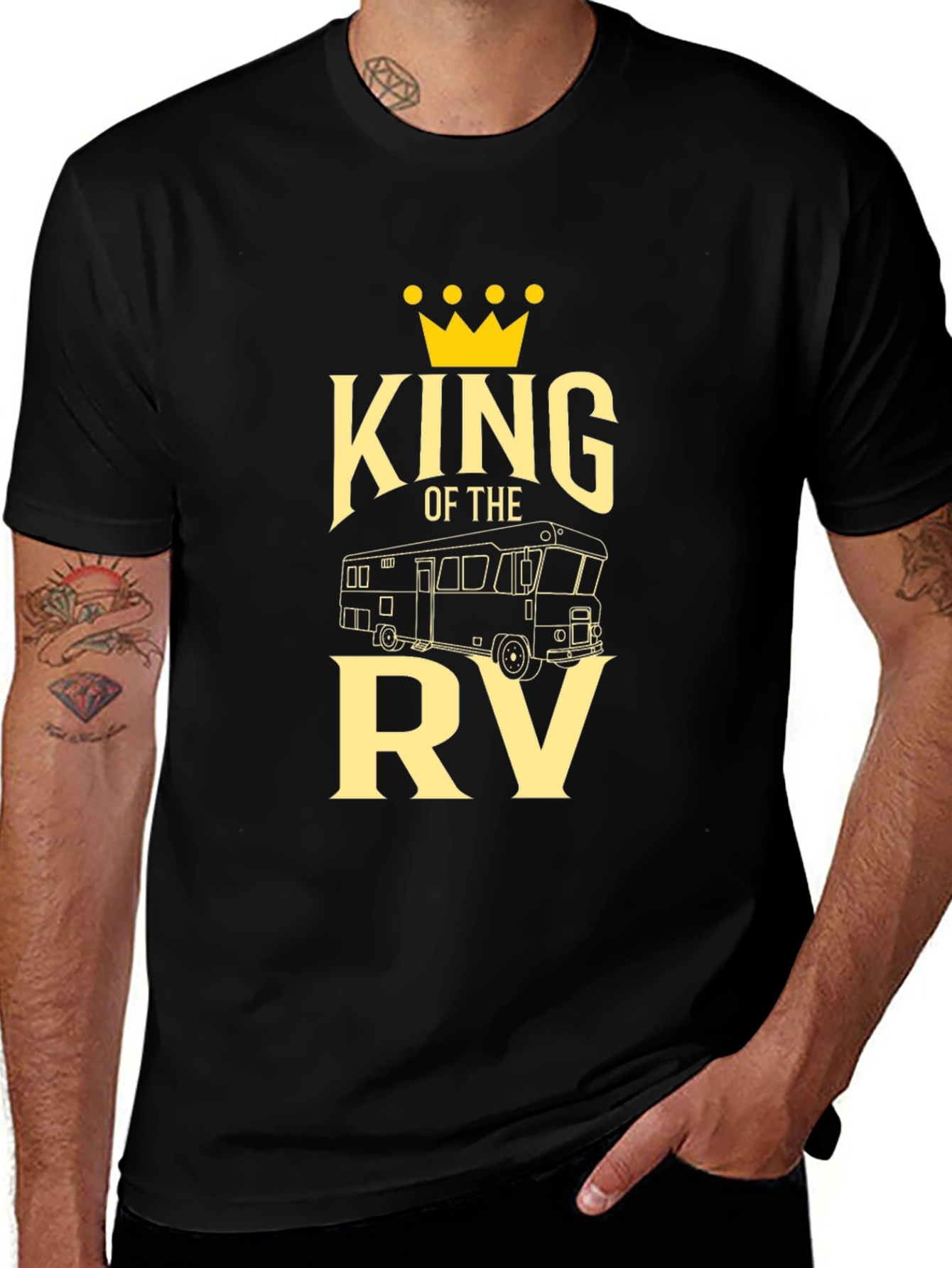 King of the RV Black Graphic T-Shirt