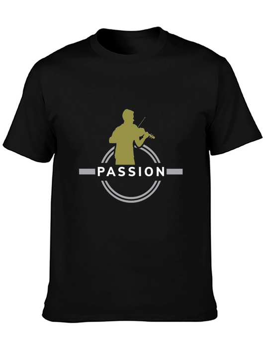 Passion Violinist Graphic Tee - Black