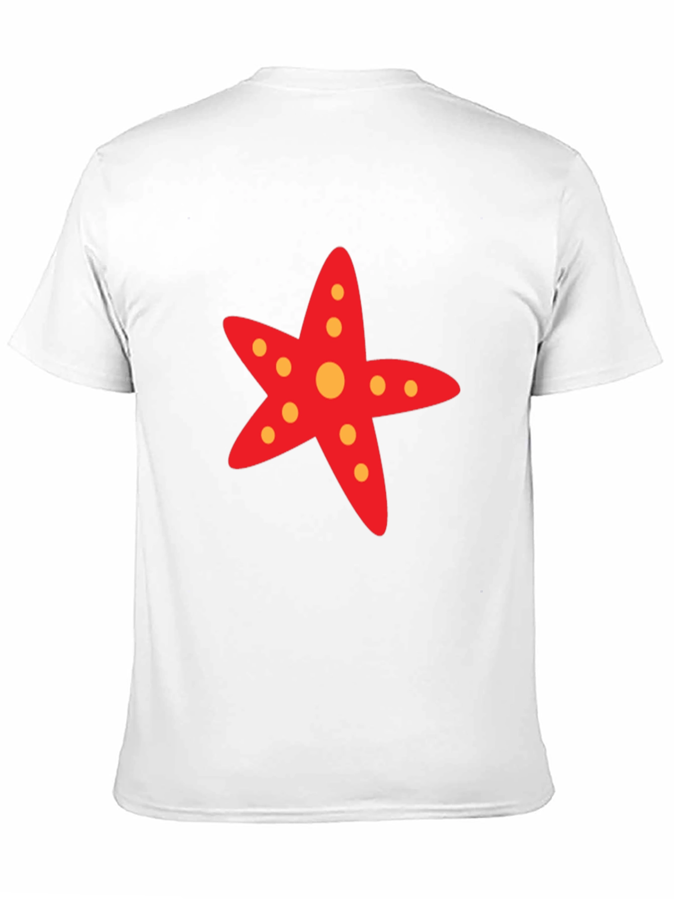 Starfish Graphic Tee - Black Cotton Casual T-Shirt