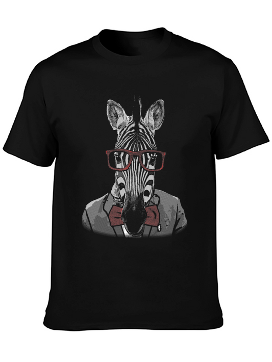 Dapper Zebra T-Shirt - Unique Animal Graphic Tee