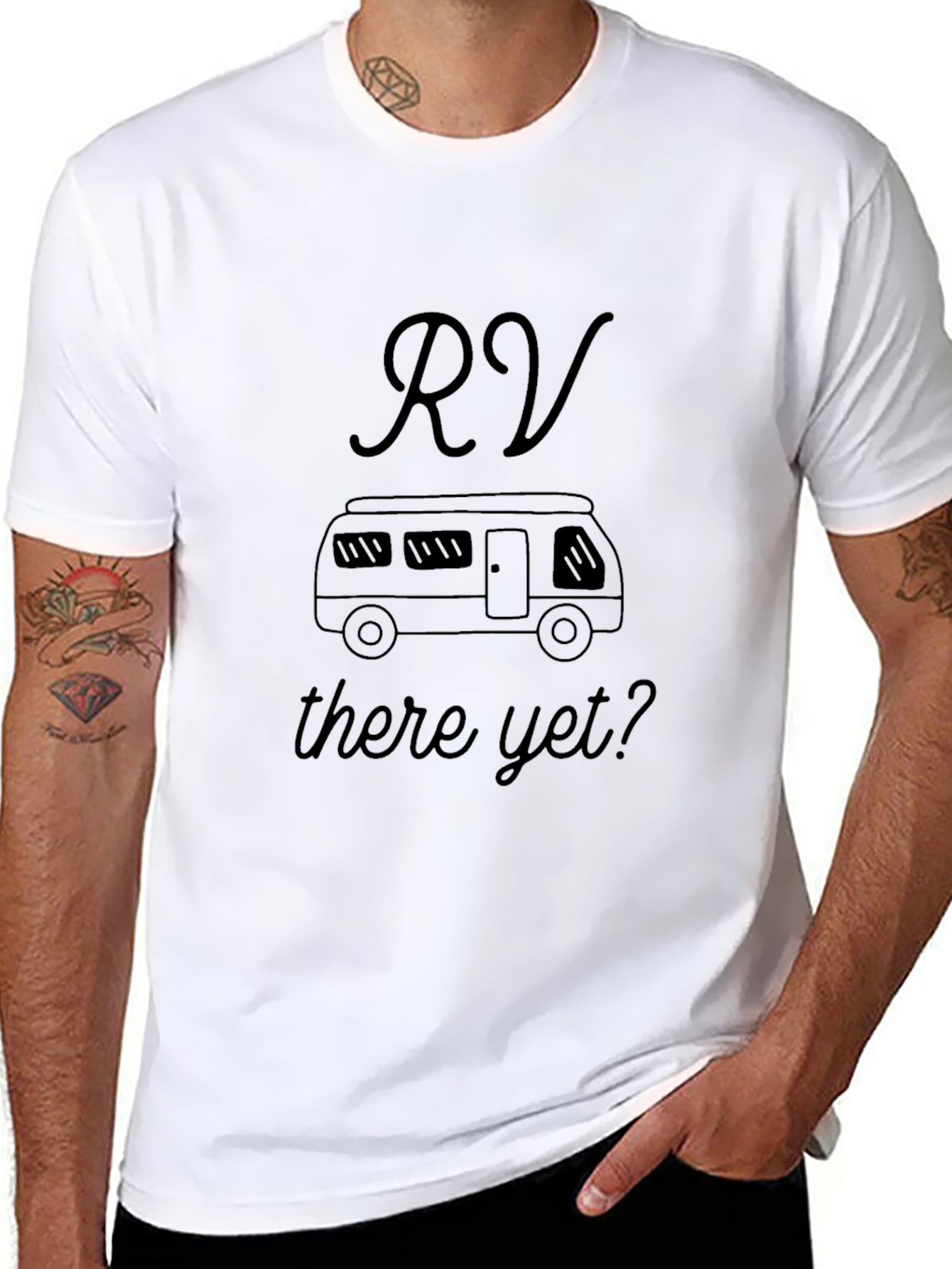 RV There Yet? Black T-Shirt - Road Trip Adventure