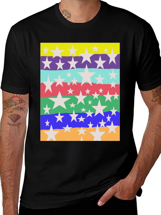 Star Pattern T-Shirt - Casual Style