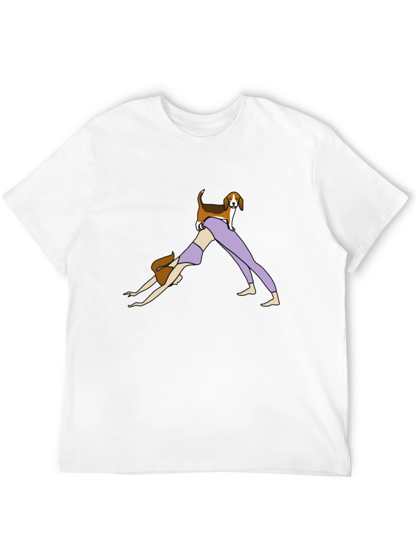 Yoga Dog Graphic Tee - Black Cotton Shirt