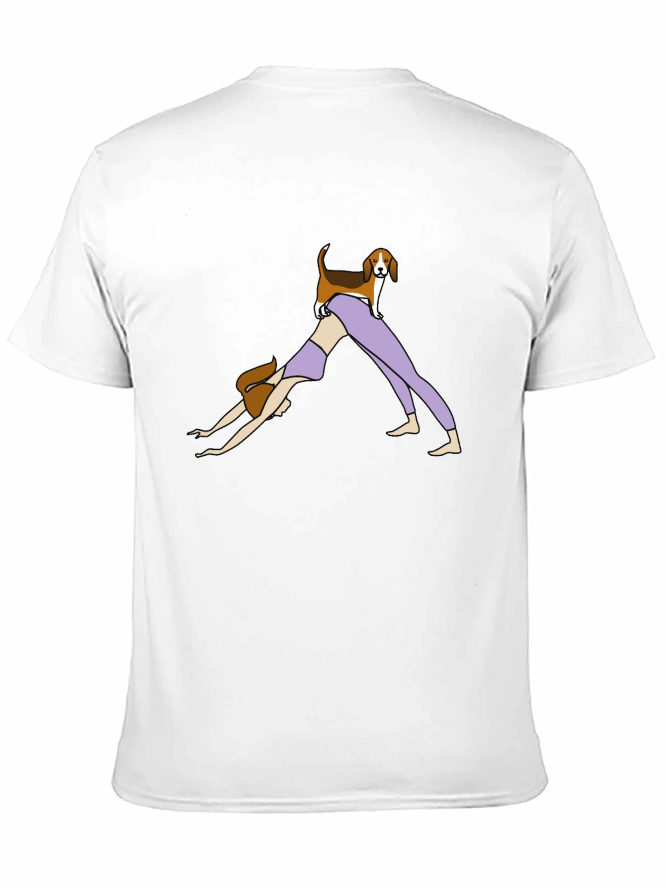 Yoga Dog Graphic Tee - Black Cotton Shirt