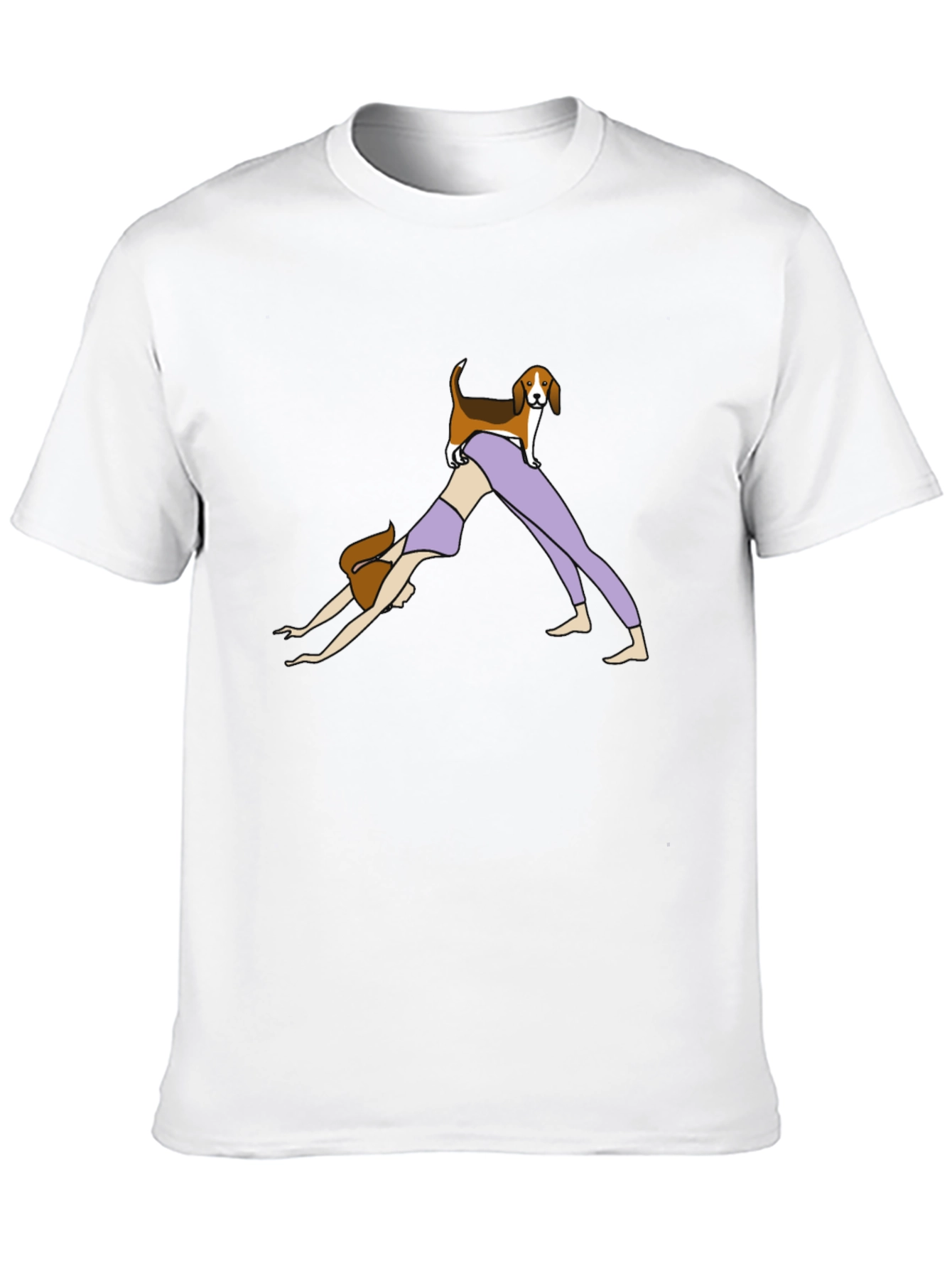 Yoga Dog Graphic Tee - Black Cotton Shirt