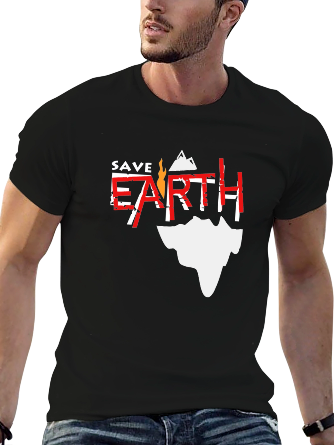 Save Earth Graphic Tee - Eco-Friendly Fashion