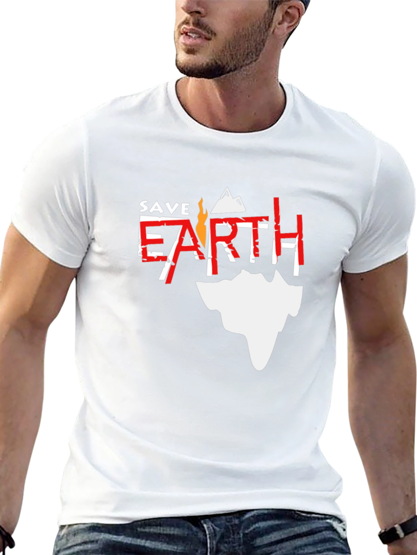 Save Earth Graphic Tee - Eco-Friendly Fashion