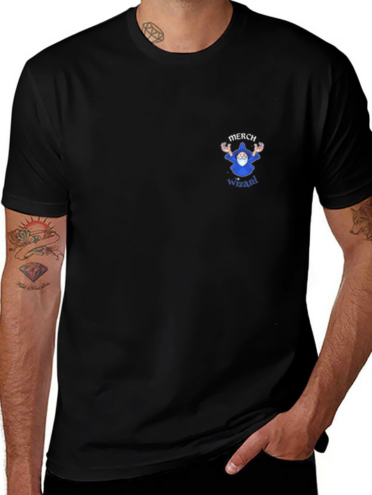 Merch Wizard Graphic Tee - Black Cotton Blend