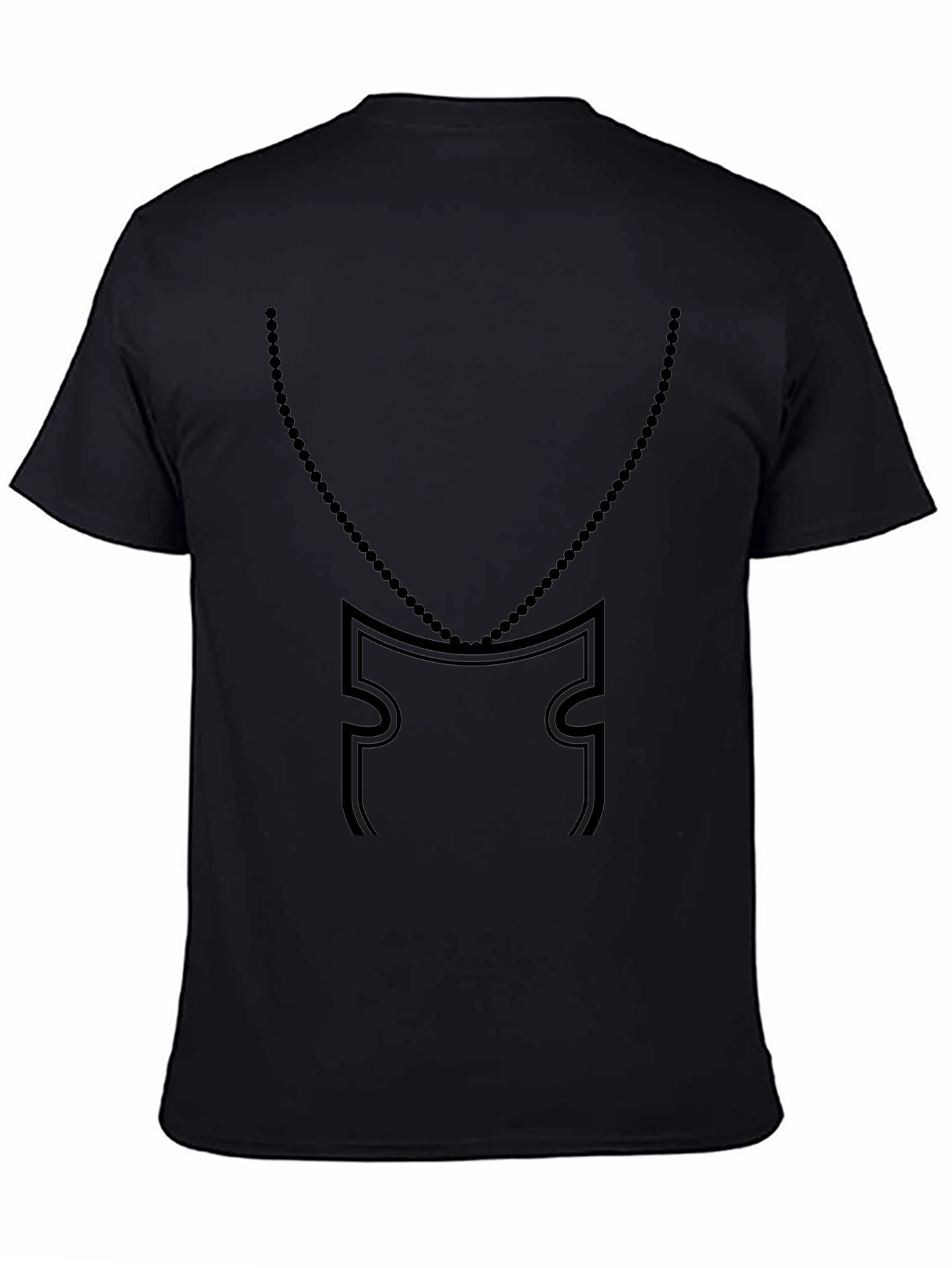 Black Graphic Tee - Necklace Design
