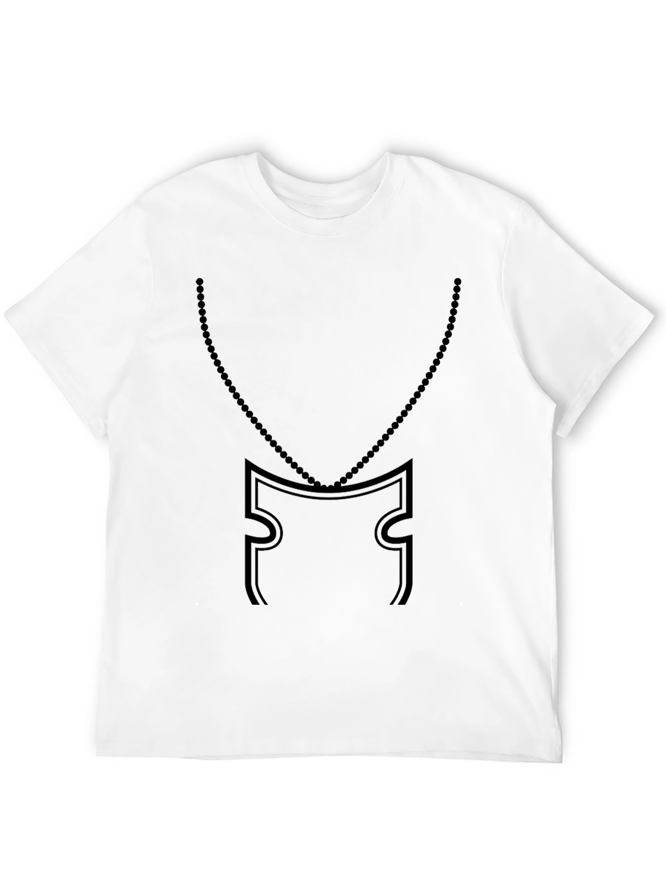 Black Graphic Tee - Necklace Design