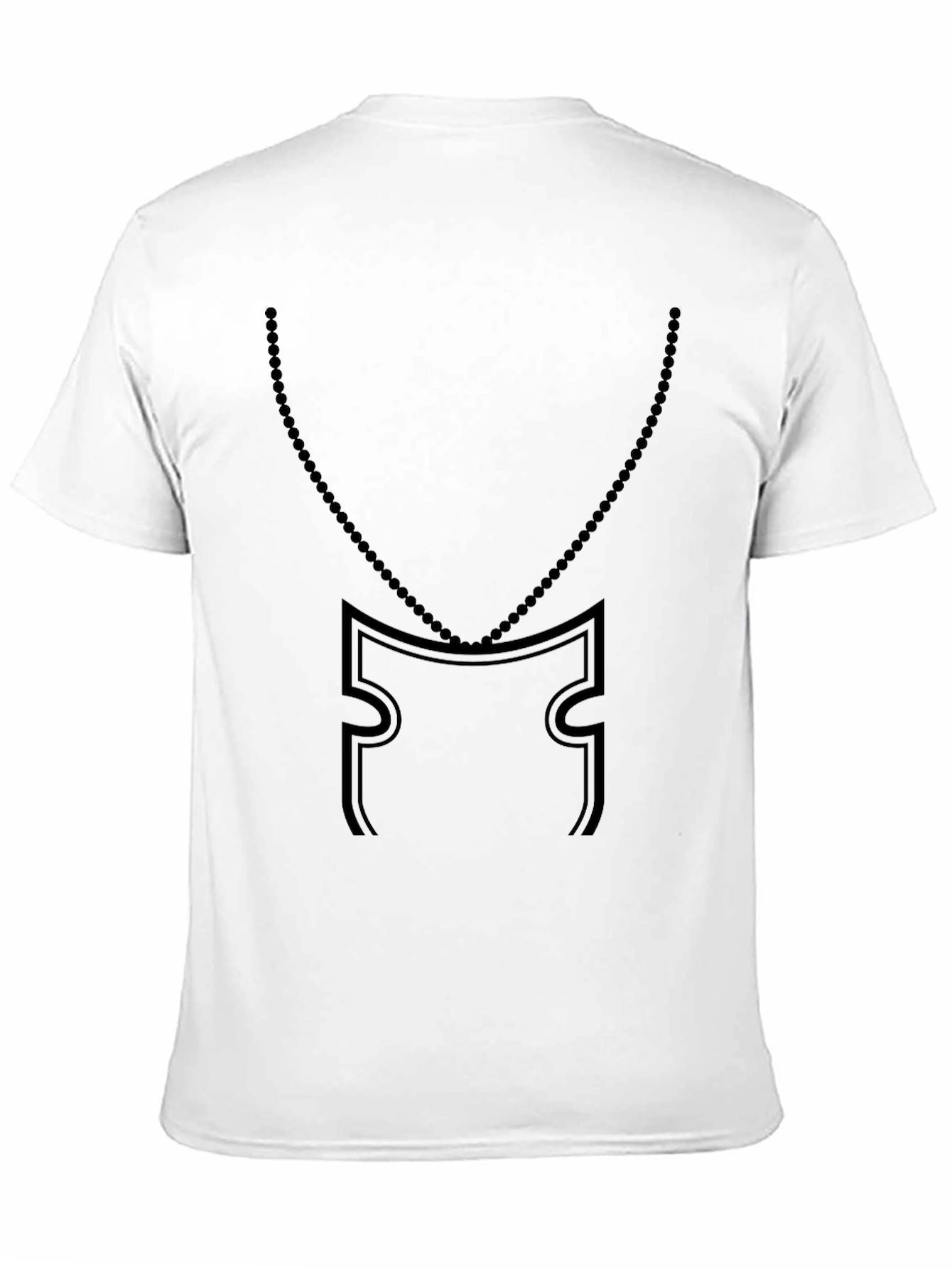 Black Graphic Tee - Necklace Design