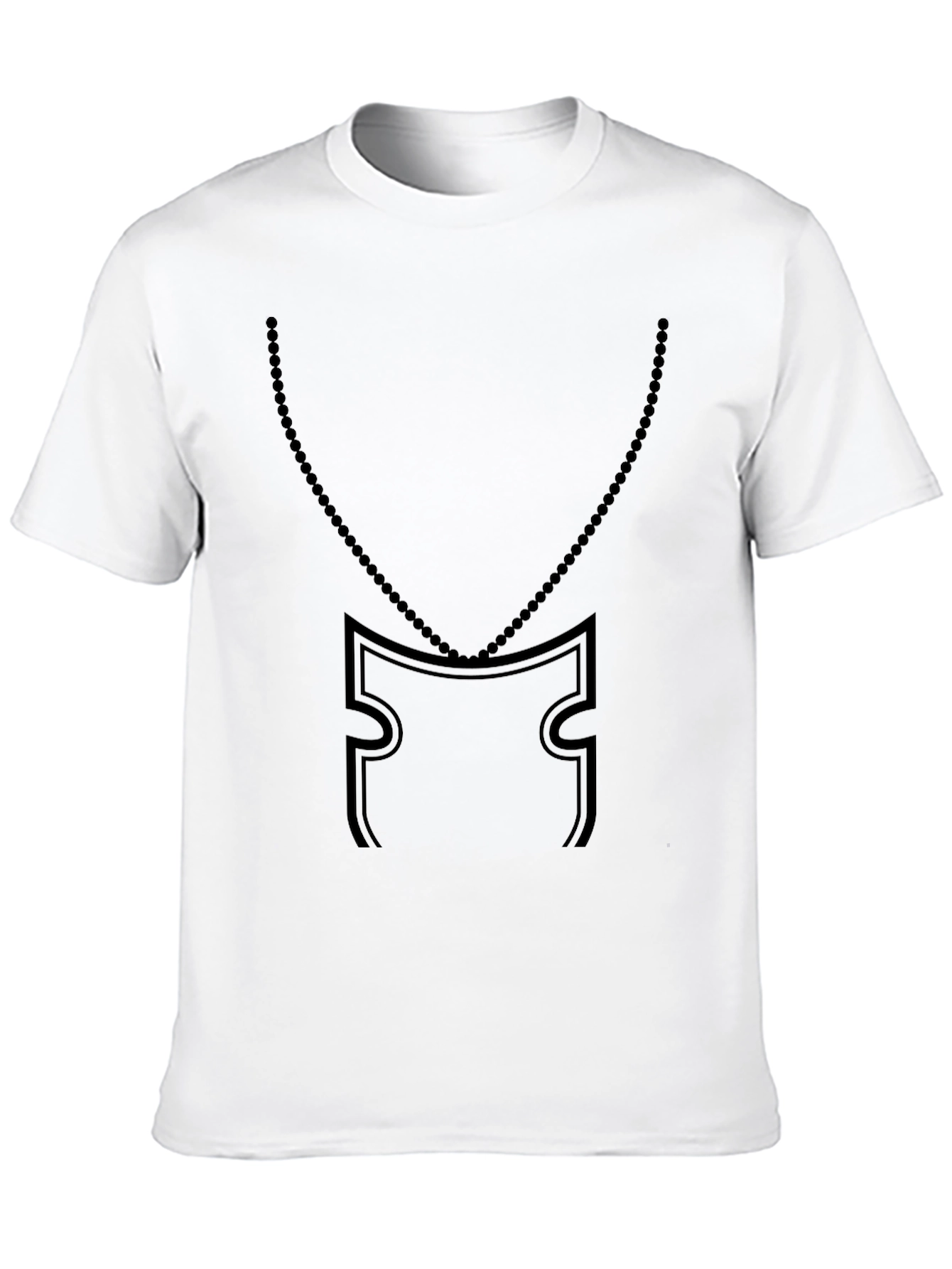 Black Graphic Tee - Necklace Design